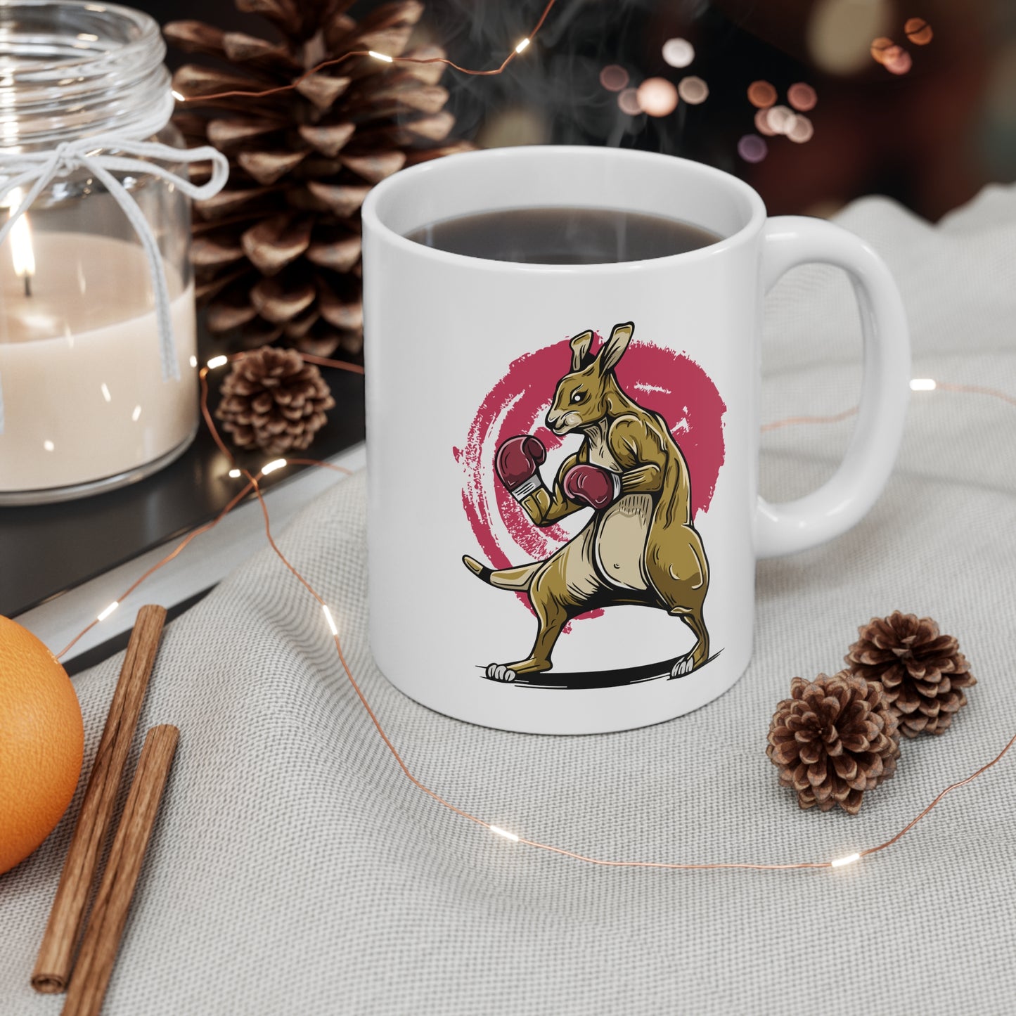 Mug Kangourou Boxeur Vintage – Tasse Sport et Motivation – Cadeau Original Boxe Céramique 325ml