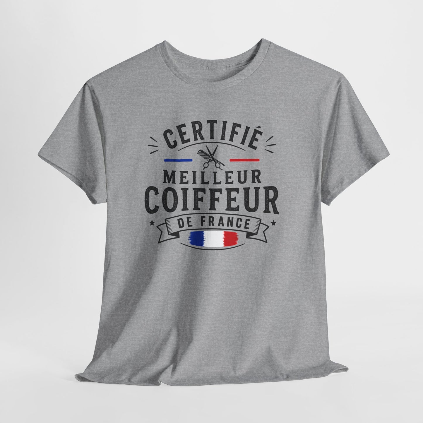 Tee Shirt Homme Coiffeur Cadeau Métier Coiffure Professionnel Salon Barbier Ciseaux France