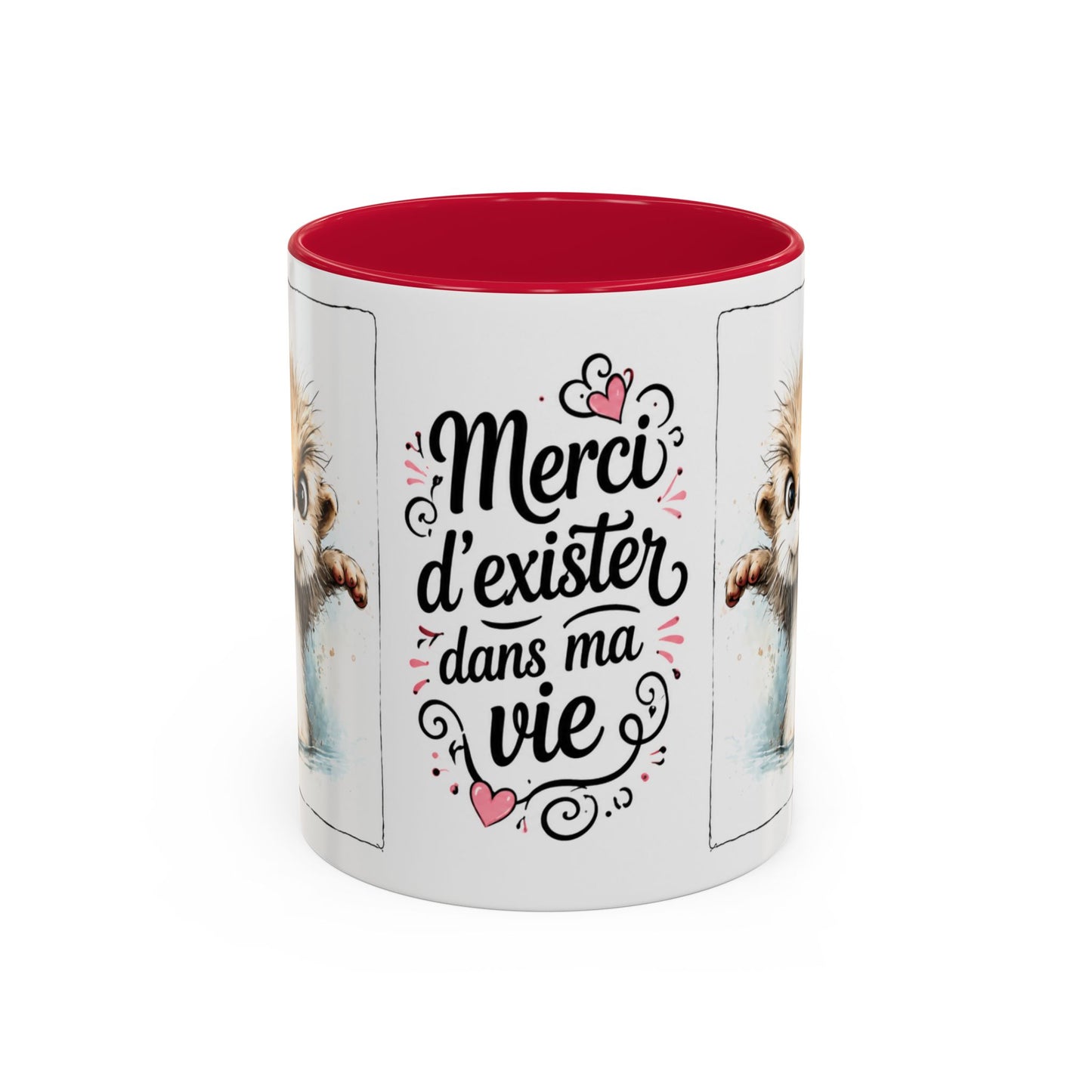 Tasse Merci D’Exister Dans Ma Vie – Mug Loutre Adorable – Cadeau Amour Amitié Homme Femme 325ml
