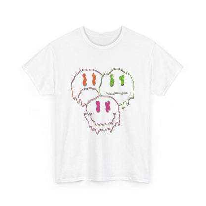 Tee Shirt Smiley Fondant Coloré  T-shirt Graphique Unisexe S-3XL  Mode Streetwear Fun et Original