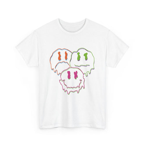 Tee Shirt Smiley Fondant Coloré  T-shirt Graphique Unisexe S-3XL  Mode Streetwear Fun et Original
