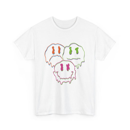 Tee Shirt Smiley Fondant Coloré  T-shirt Graphique Unisexe S-3XL  Mode Streetwear Fun et Original