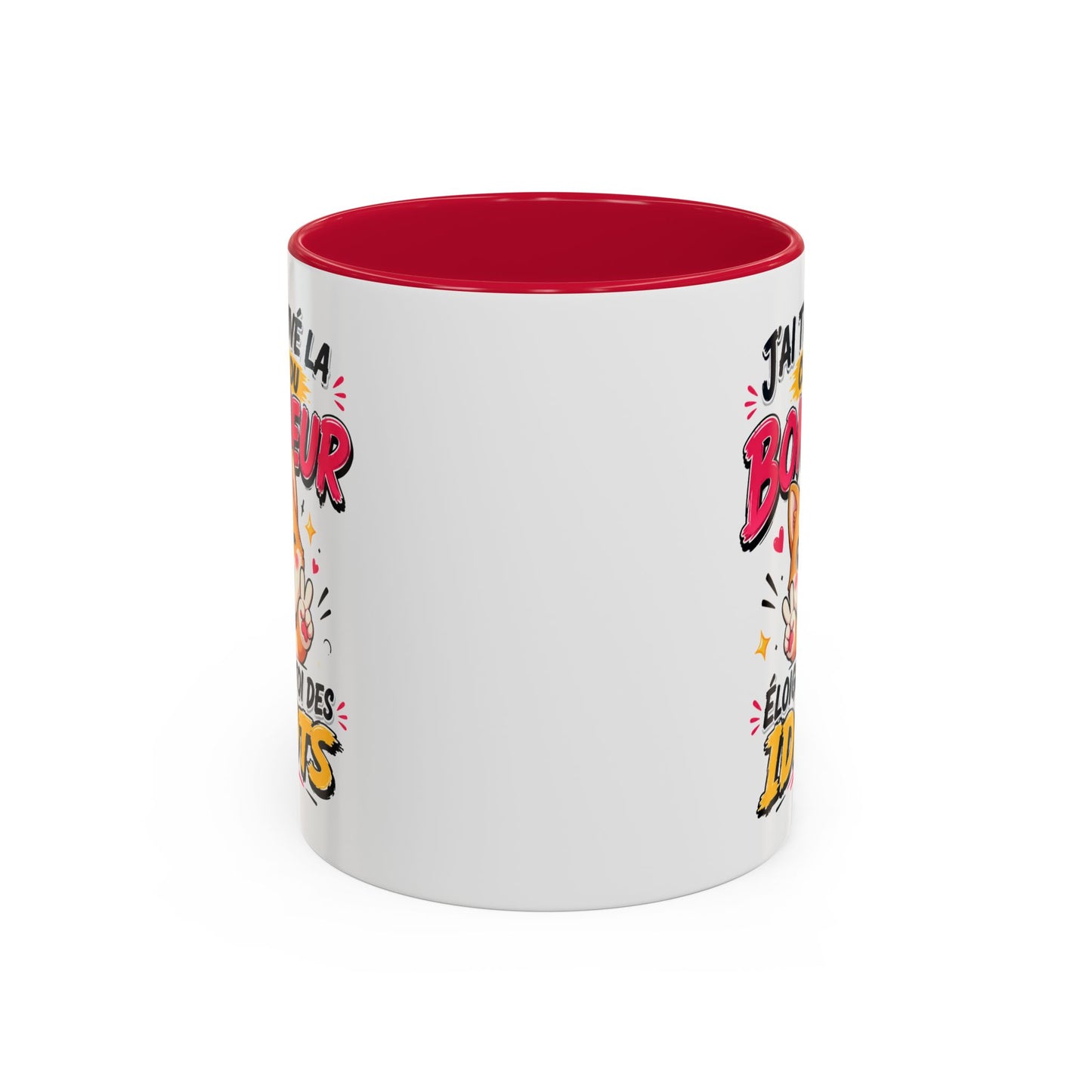 Tasse J’Ai Trouvé La Clef Du Bonheur – Mug Chien Kawaii Humour – Cadeau Positif Original 325ml