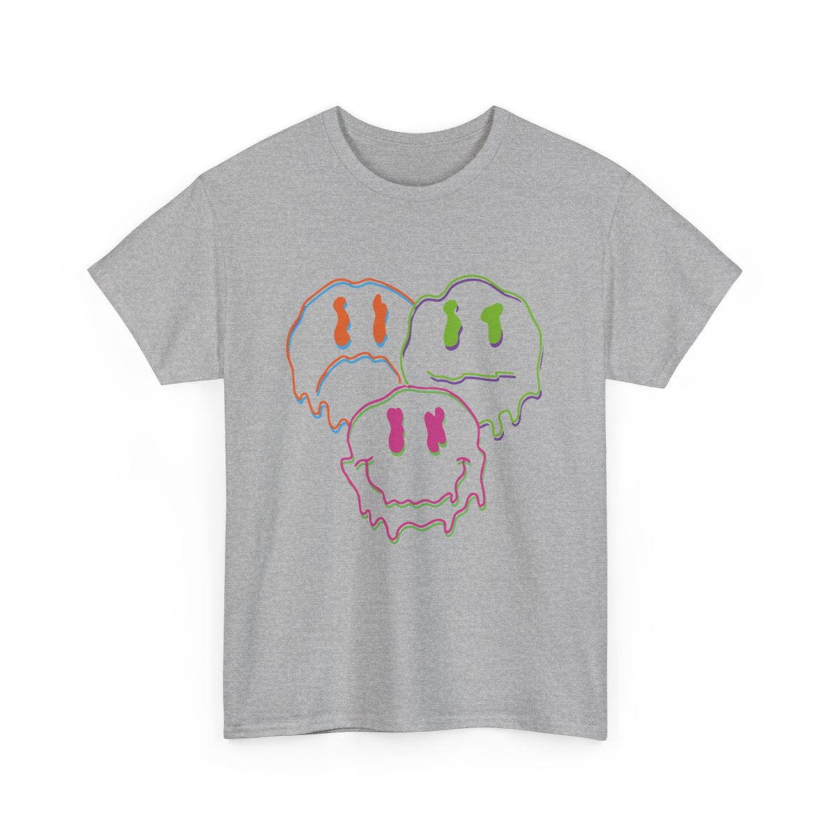 Tee Shirt Smiley Fondant Coloré  T-shirt Graphique Unisexe S-3XL  Mode Streetwear Fun et Original