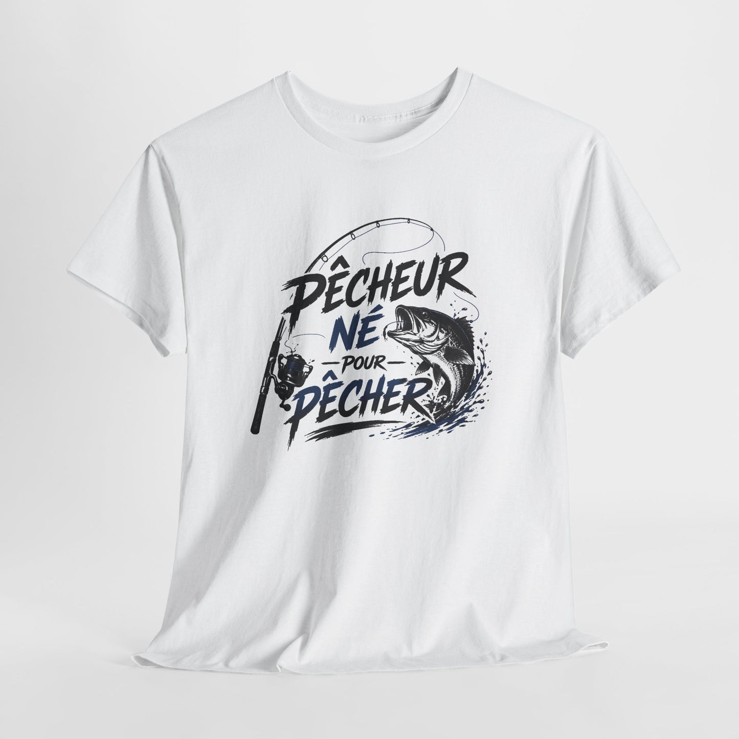 Tee Shirt Homme Pêcheur Pêche Sportive Cadeau Pêche Humour Passion Canne à Pêche Poisson Carnassier