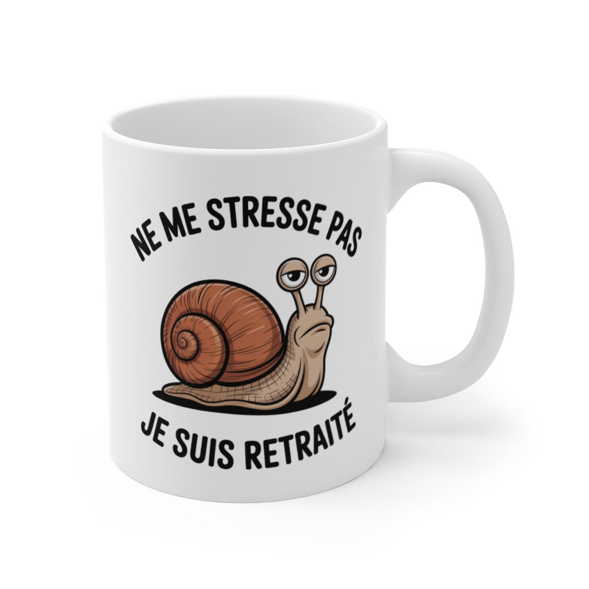 Tasse Retraité Drôle  Mug Escargot Ne Me Stresse Pas Je Suis Retraité Cadeau Humour Céramique 325ml