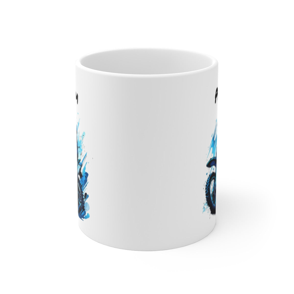 Tasse Motocross Personnalisable Mug Pilote Moto Bleu avec Prénom  Cadeau Rider Tout-Terrain Céramique 325ml