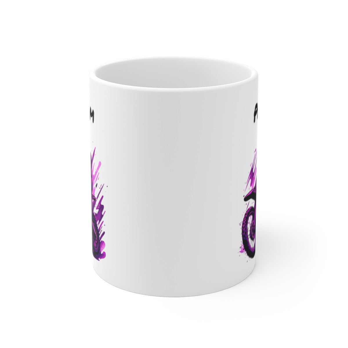 Tasse Motocross Personnalisable  Mug Moto Cross Violet avec Prénom  Cadeau Rider Freestyle Céramique 325ml