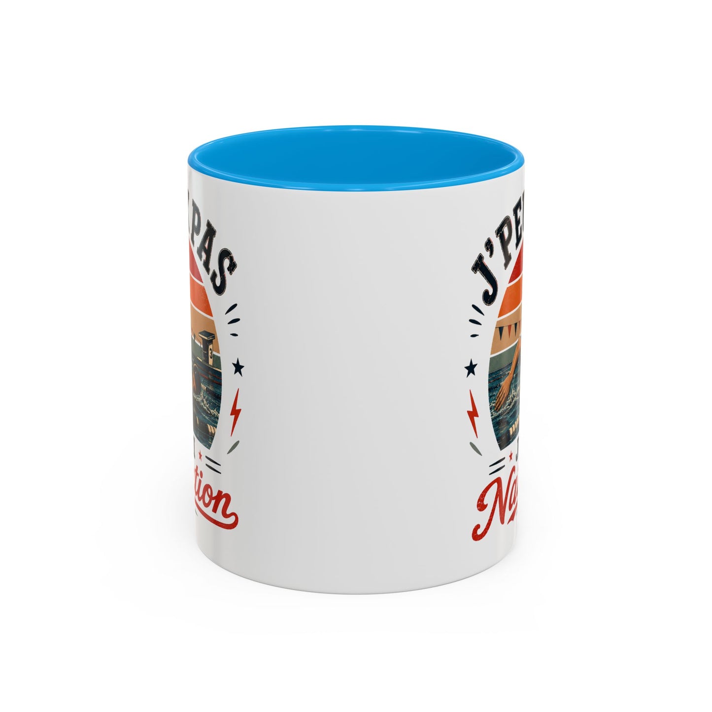 Tasse J’Peux Pas J’Ai Natation – Mug Nageur Vintage Humoristique – Cadeau Passion Natation Homme Femme 325ml
