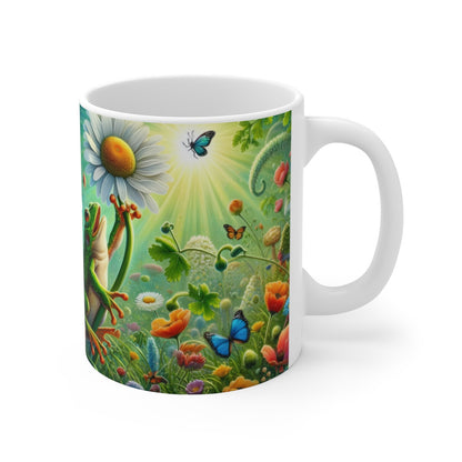 Tasse Grenouille Printanière Fleur – Mug Panoramique Nature – Cadeau Coloré Animaux Céramique 325ml