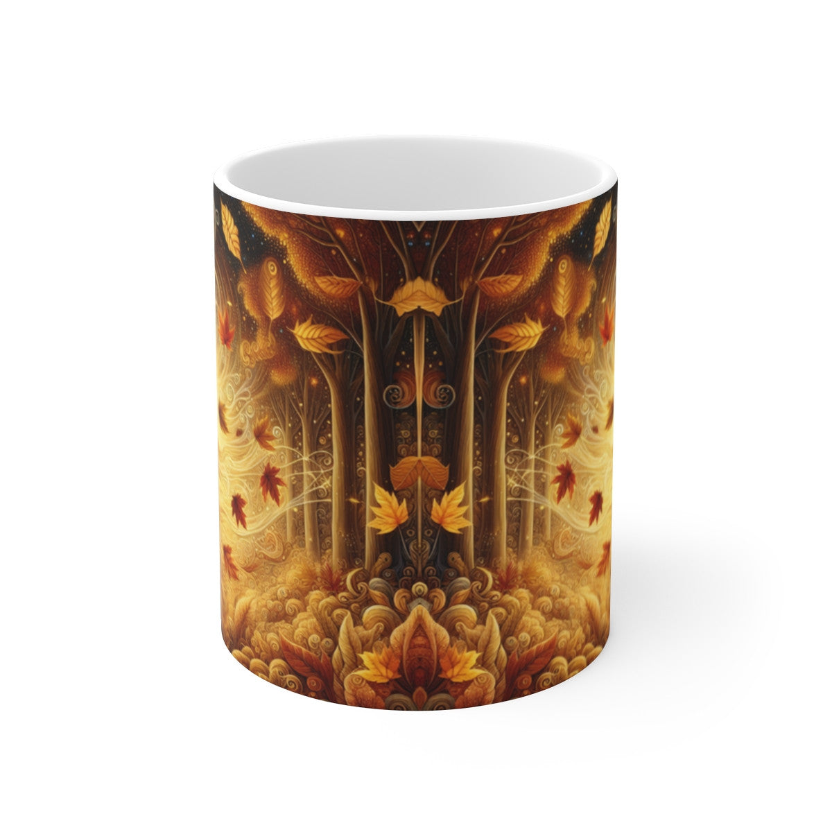 Tasse Lion Royal Automne – Mug Panoramique Animal Totem – Cadeau Nature Spirituelle Céramique 325ml