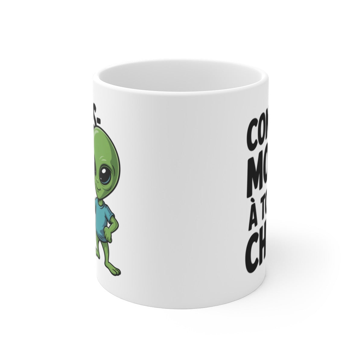 Tasse Alien Humour – Mug Céramique Citation Drôle Français – Cadeau Original Geek 325ml