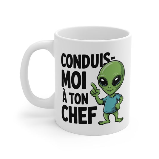 Tasse Alien Humour – Mug Céramique Citation Drôle Français – Cadeau Original Geek 325ml