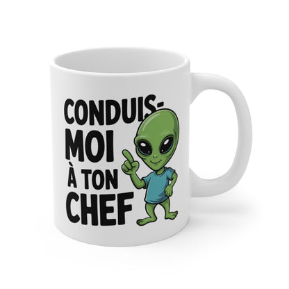 Tasse Alien Humour – Mug Céramique Citation Drôle Français – Cadeau Original Geek 325ml