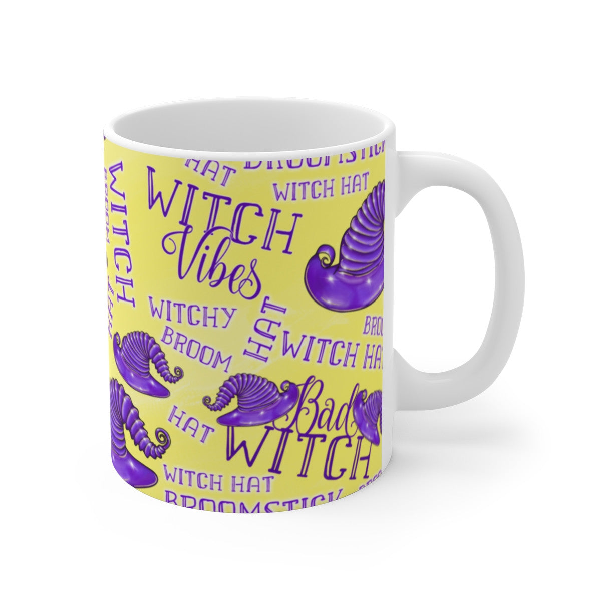 Mug Witch Vibes – Chapeau de Sorcière Violet – Tasse Halloween Magique et Fun – Cadeau Sorcière ou Fan de Magie 325ml