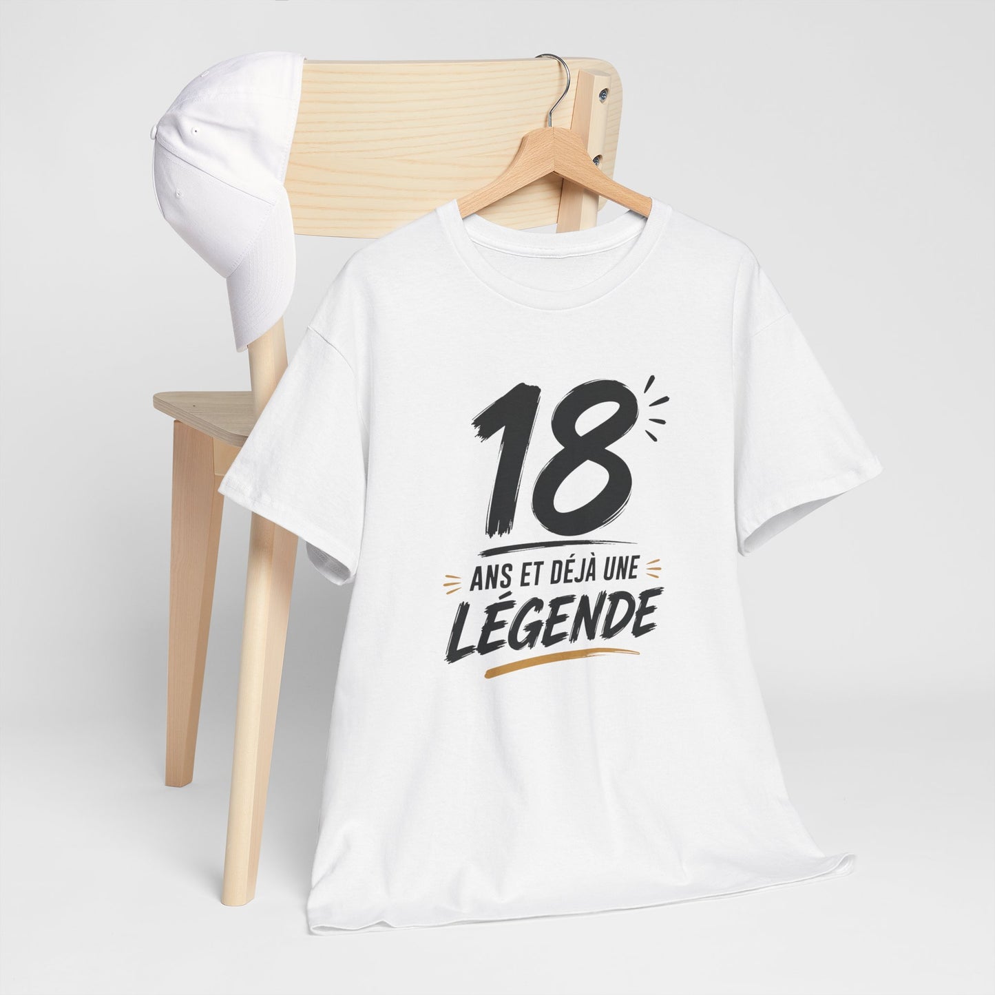 Tee-Shirt 18 Ans Homme et Femme – Cadeau Anniversaire 18ème Original – Idée Cadeau Majorité Jeune Adulte Humour