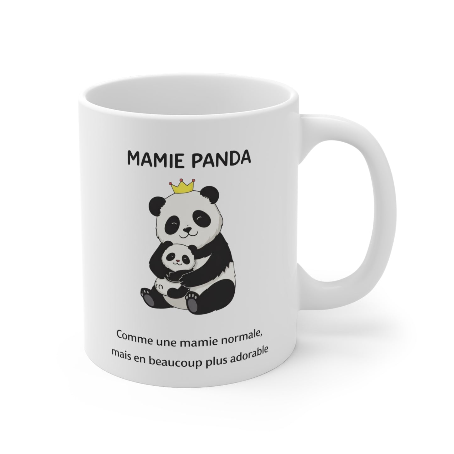 Tasse Mamie Panda – Mug Cadeau Mamie Mignon – Illustration Panda Amour Grand-Mère Original 325ml