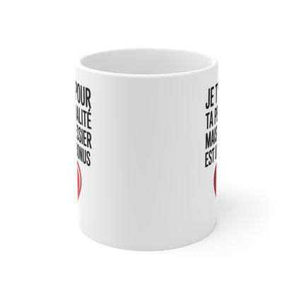 Tasse Céramique 325ml “Je T’Aime pour Ta Personnalité” – Mug Humour Amour Couple – Cadeau Saint-Valentin