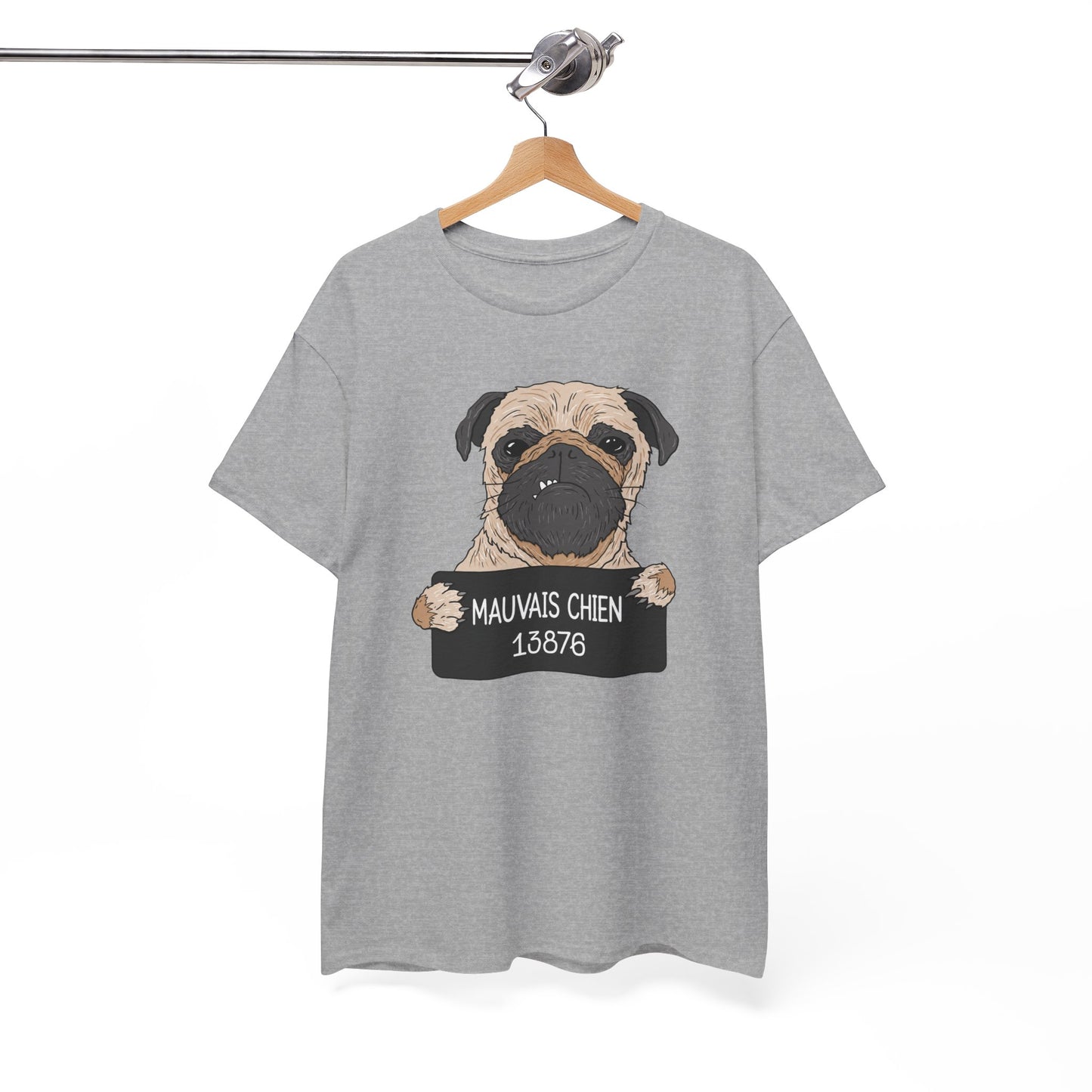 T-Shirt Carlin Homme et Femme – Cadeau Amoureux des Chiens – Humour Chien Drôle – Idée Cadeau Maître Maîtresse Propriétaire Carlin