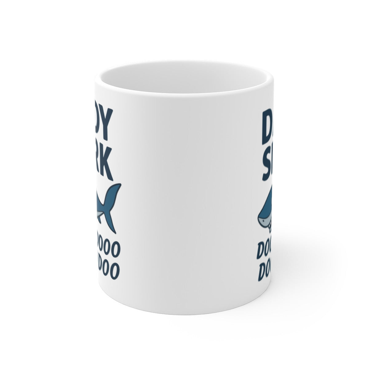 Tasse Céramique 325ml “Daddy Shark” – Mug Requin Papa – Cadeau Drôle pour Papa et Famille