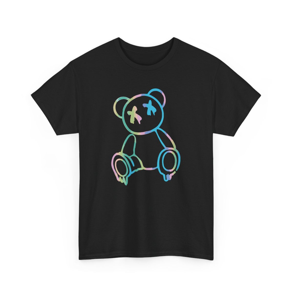 Tee Shirt Ours Coloré Pastel – T-shirt Unisexe Graphique Décontracté S à 3XL – Design Mignon et Artistique