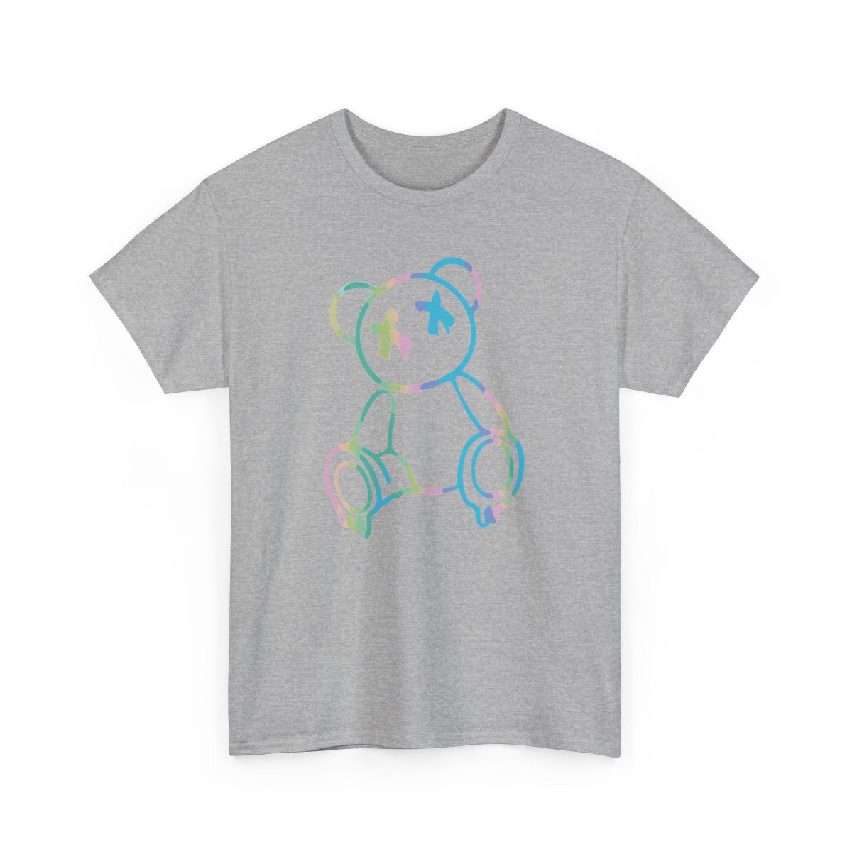 Tee Shirt Ours Coloré Pastel – T-shirt Unisexe Graphique Décontracté S à 3XL – Design Mignon et Artistique