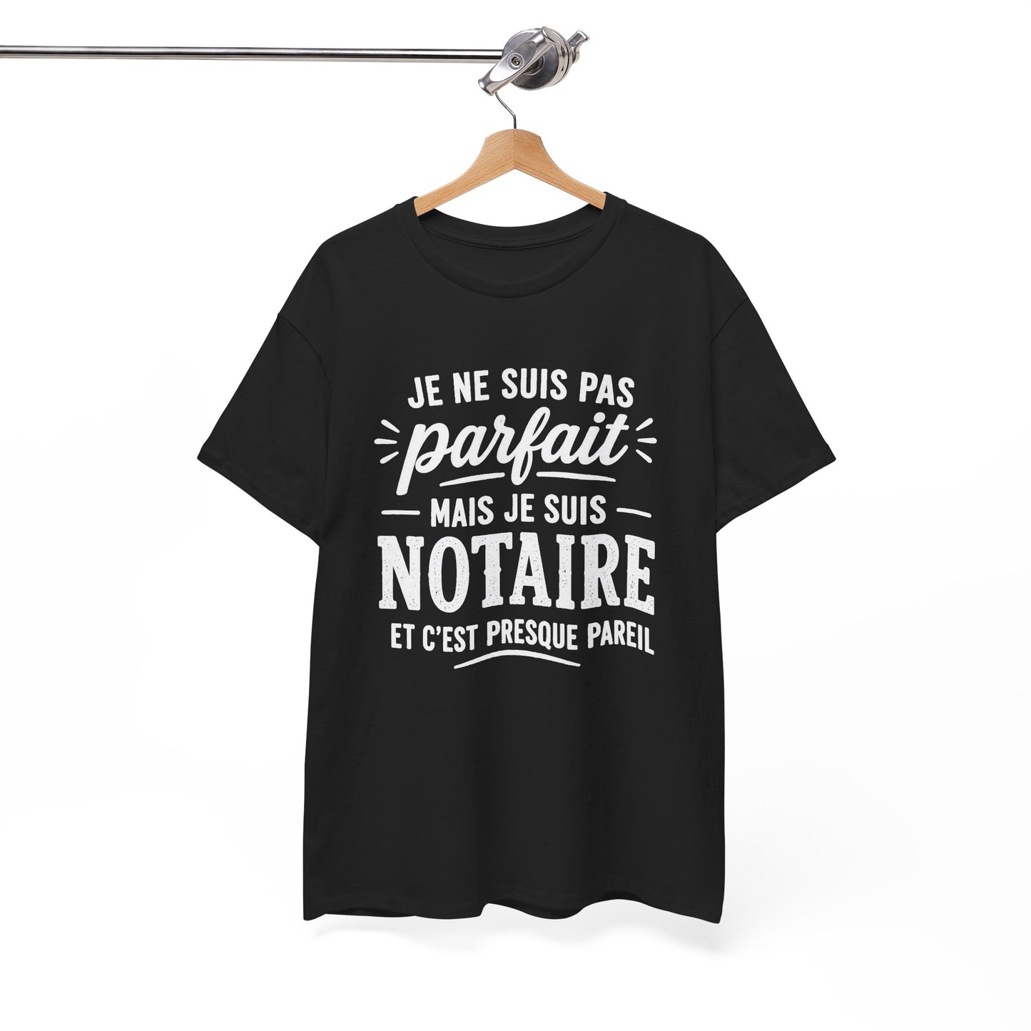 Tee Shirt Homme Notaire Humour Métier Droit Justice Cadeau Professionnel Juridique Étude Notariale Idée Cadeau