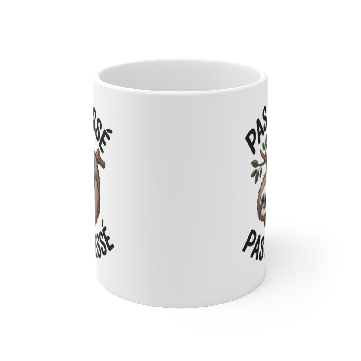Tasse Paresseux Humour – Mug Pas Pressé Pas Stressé – Cadeau Détente Relax 325ml