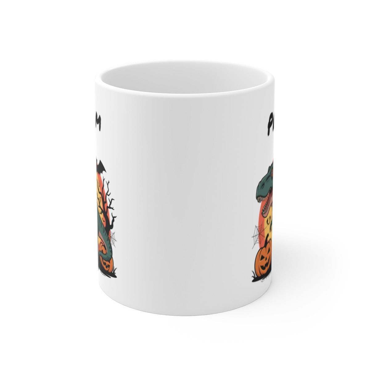 Tasse Personnalisable Dinosaure Halloween 325ml – Mug T-Rex Citrouilles Chauves-Souris