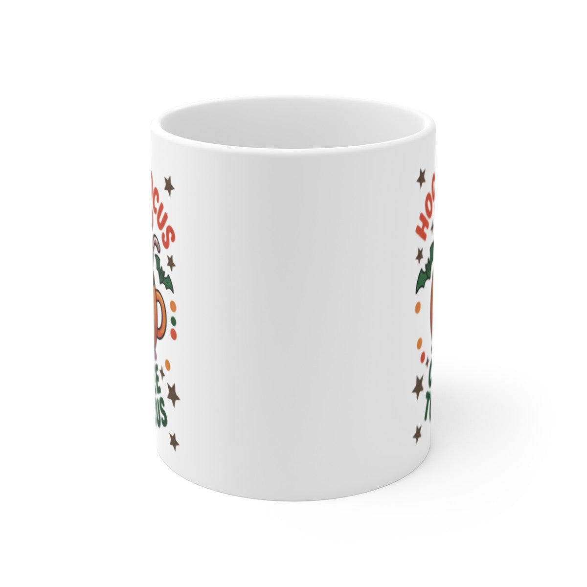 Mug Halloween Citrouille 325ml – Tasse Céramique “Hocus Pocus I Need Coffee to Focus” – Cadeau Café