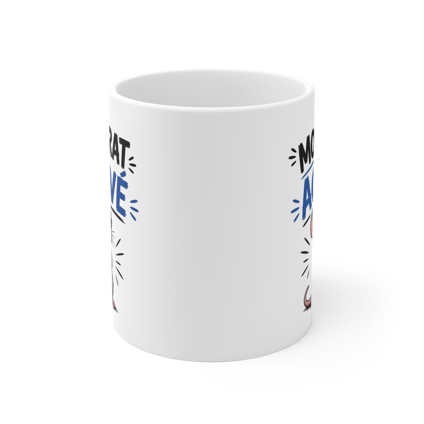 Tasse Mode Rat Activé – Mug Souris Humoristique – Cadeau Humour Animal Homme Femme 325ml