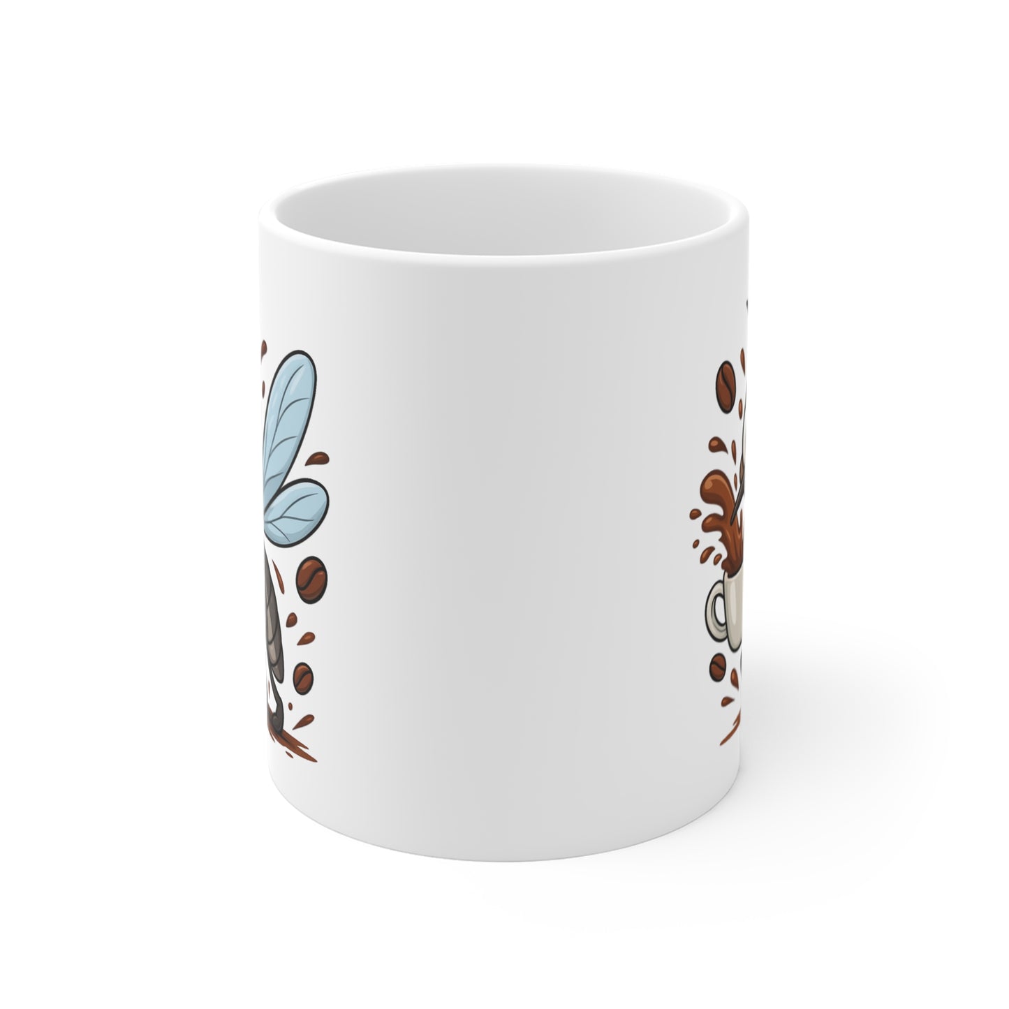 Mug Moustique Café – Tasse Céramique 325ml – Design Cartoon Mignon – Cadeau Original Amateur de Café