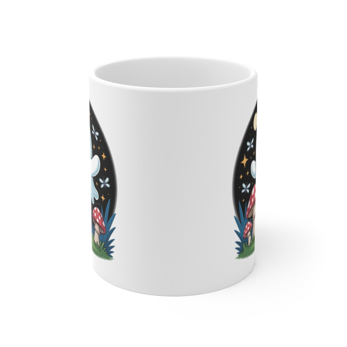 Tasse Fantôme Kawaii 325ml – Mug Mignon Halloween Nuit Étoilée – Cadeau Original Céramique