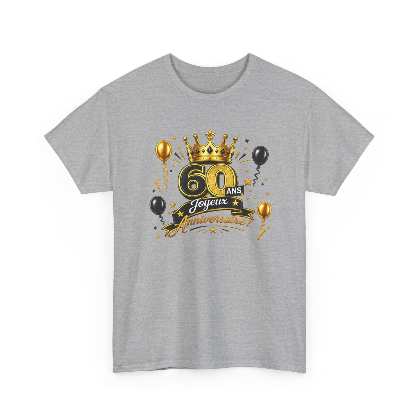 Tee Shirt Anniversaire 60 Ans Homme et Femme – Joyeux Anniversaire – Cadeau 60 Ans