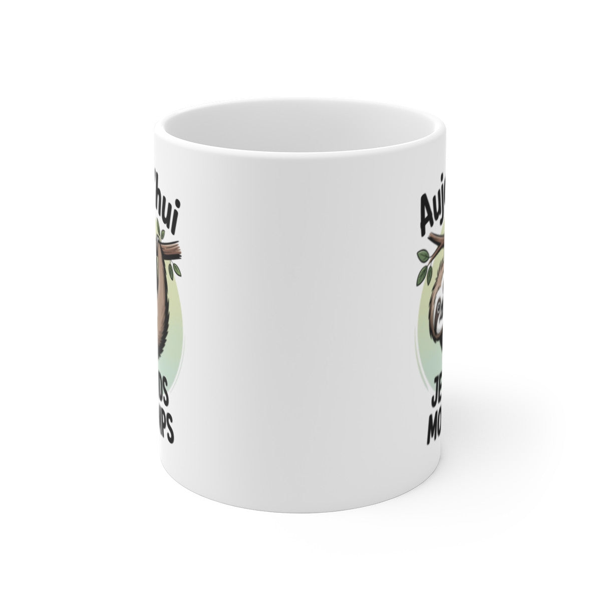 Mug Humour Paresseux – Tasse Céramique 325ml Sloth « Je prends mon temps » – Cadeau Détente Relax