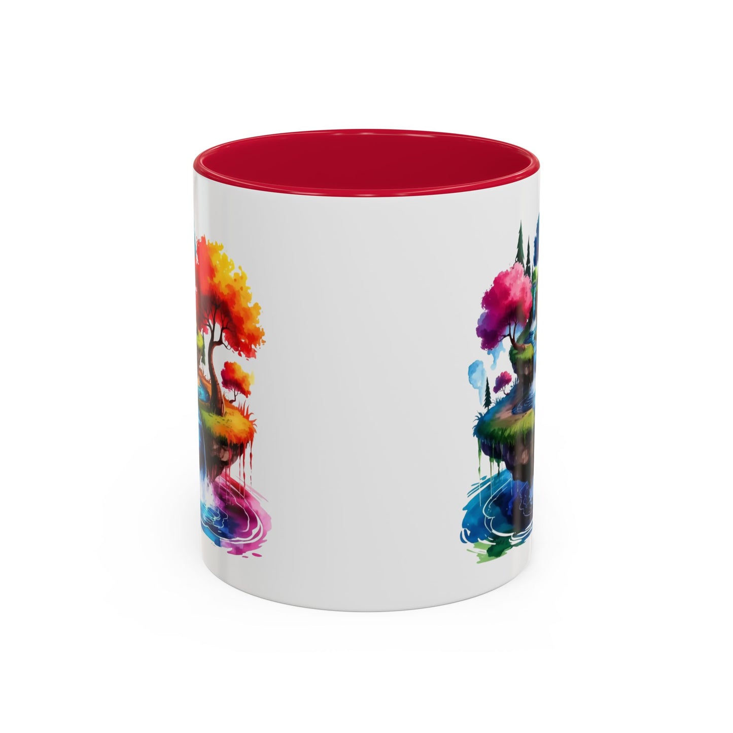 Mug Paysage Féerique Cascade Multicolore – Tasse Nature Imaginaire et Relaxante – Cadeau Original 325ml