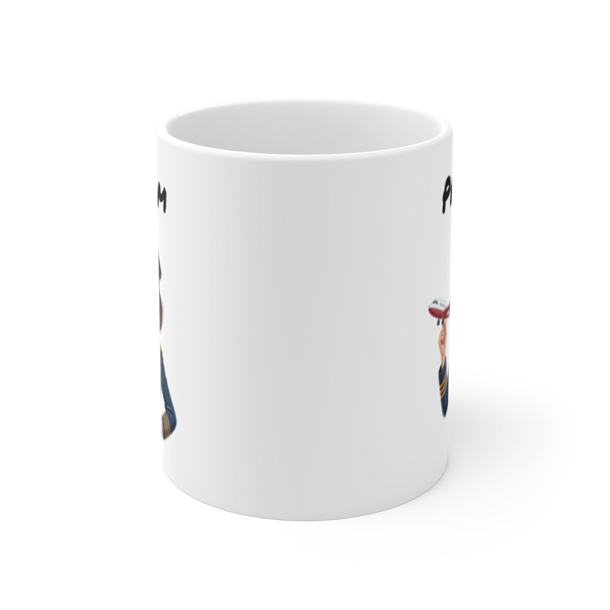 Tasse Personnalisable Pilote Femme 325ml – Mug Céramique Aviatrice Cartoon avec Prénom – Cadeau Original Aviation