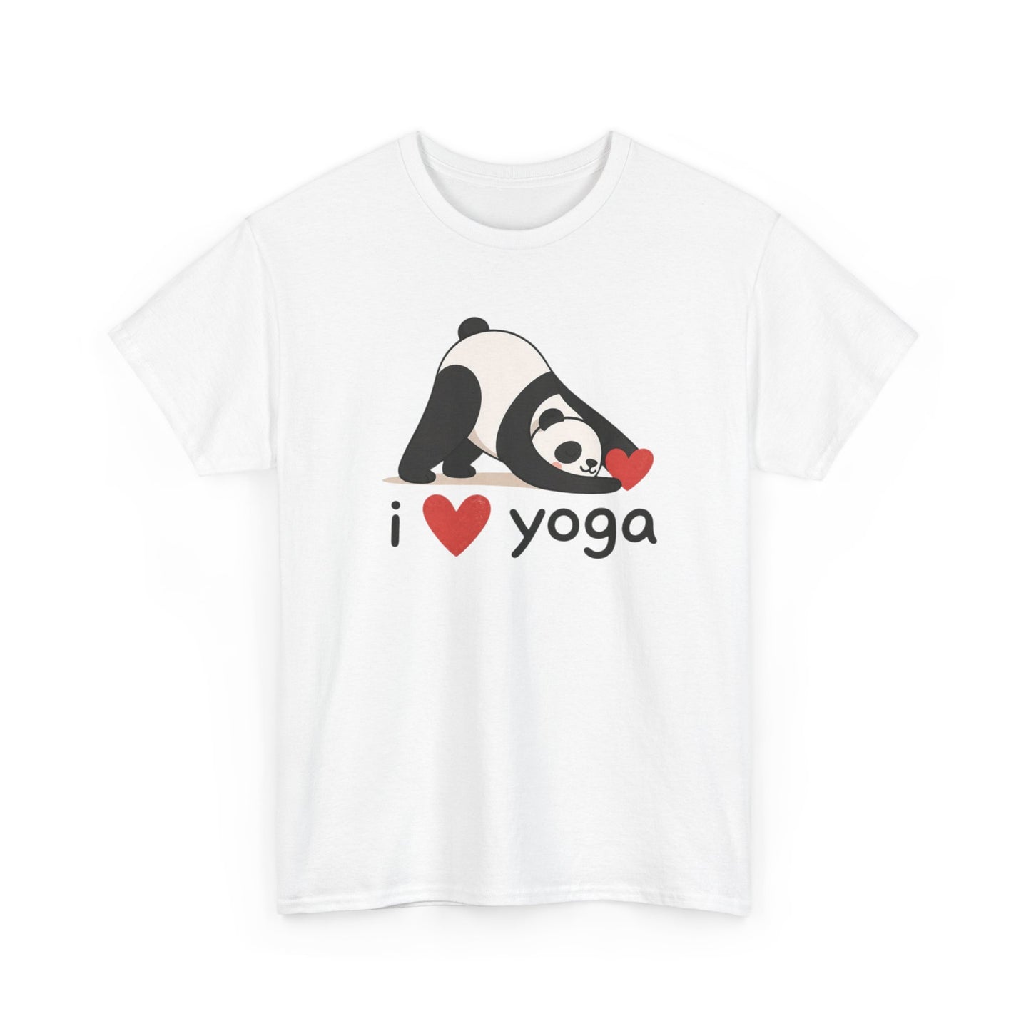 T-Shirt Yoga Panda Homme Femme – I Love Yoga – Tee Shirt Panda Kawaii Méditation Relaxation