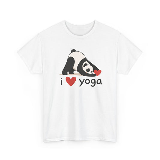 T-Shirt Yoga Panda Homme Femme – I Love Yoga – Tee Shirt Panda Kawaii Méditation Relaxation