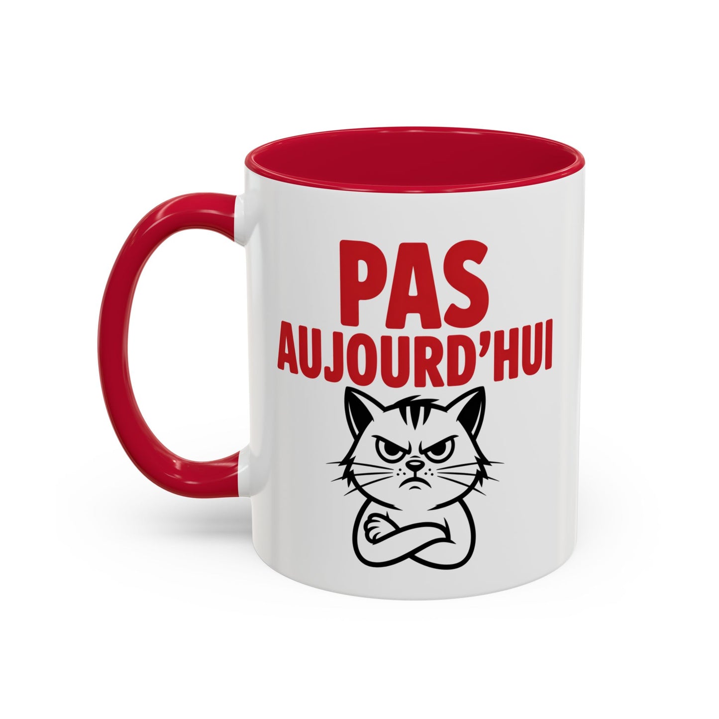 Mug  Chat Humoristique Pas Aujourd’hui – Tasse Café Drôle Anti Motivation – Cadeau Humour Bureau 325ml