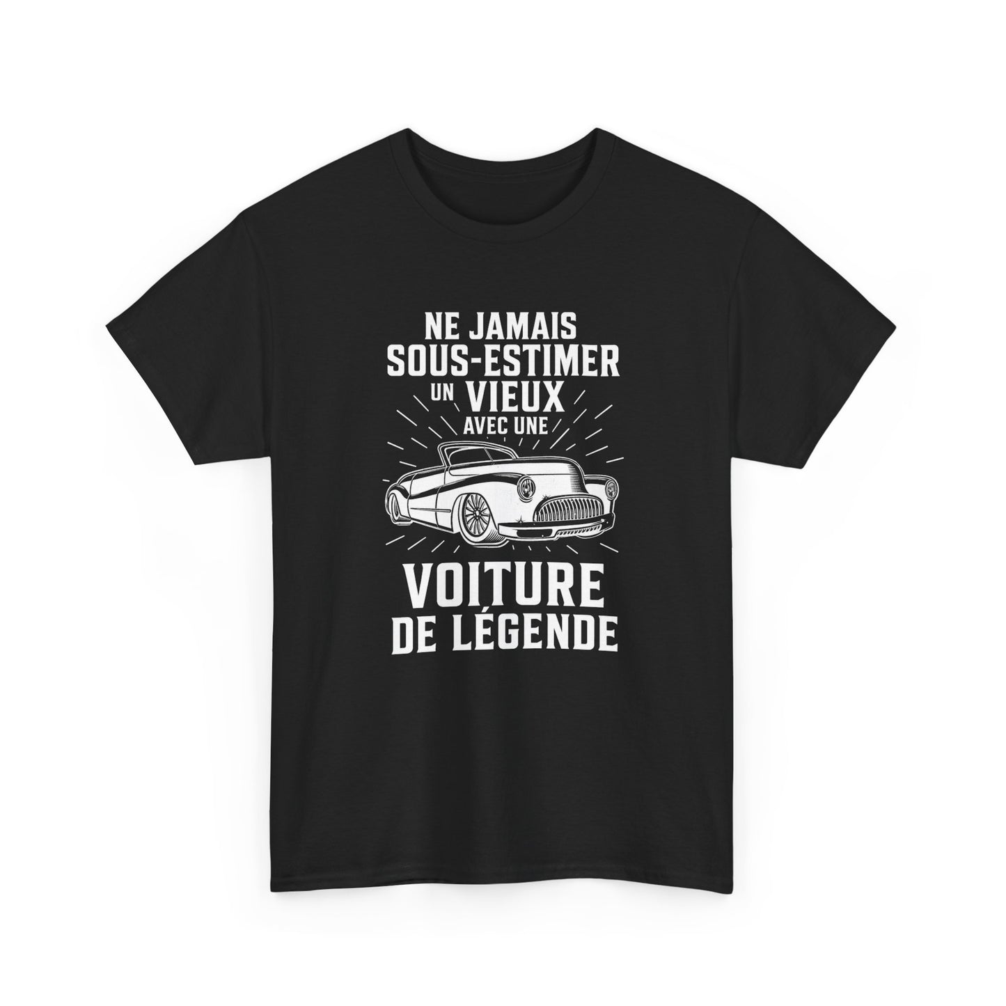 T-Shirt Voiture Ancienne Homme et Femme – Cadeau Passionné Automobile Vintage – Humour Auto de Légende – Collectionneur Mécanique