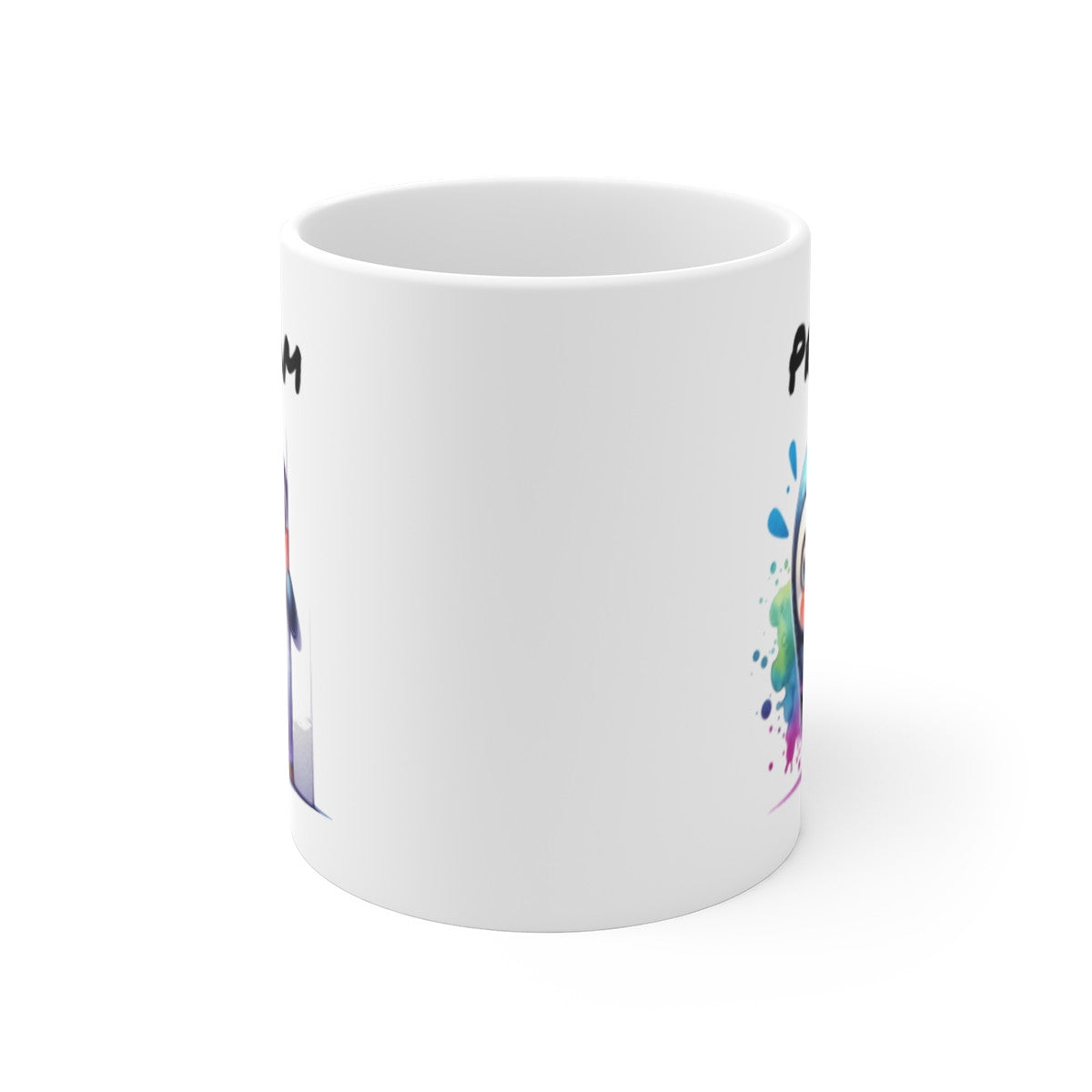 Tasse Personnalisable Pingouin Mignon – Mug Prénom Illustration Colorée – Cadeau Animal Polaire Rigolo 325ml