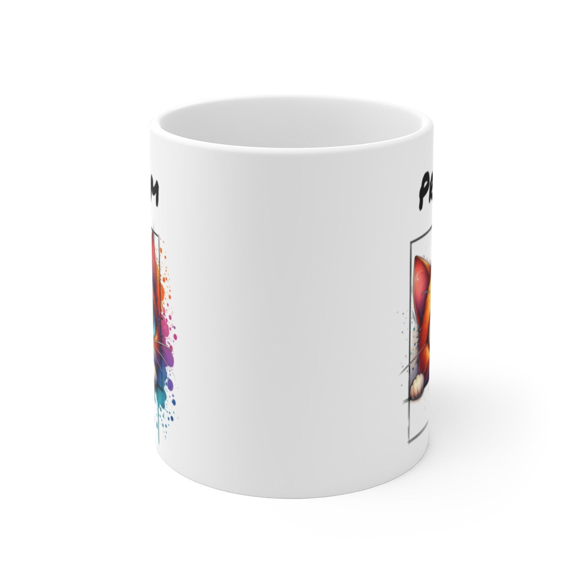 Tasse Personnalisable Chat Mignon – Mug Prénom Illustration Colorée – Cadeau Animal Félin Adorable 325ml