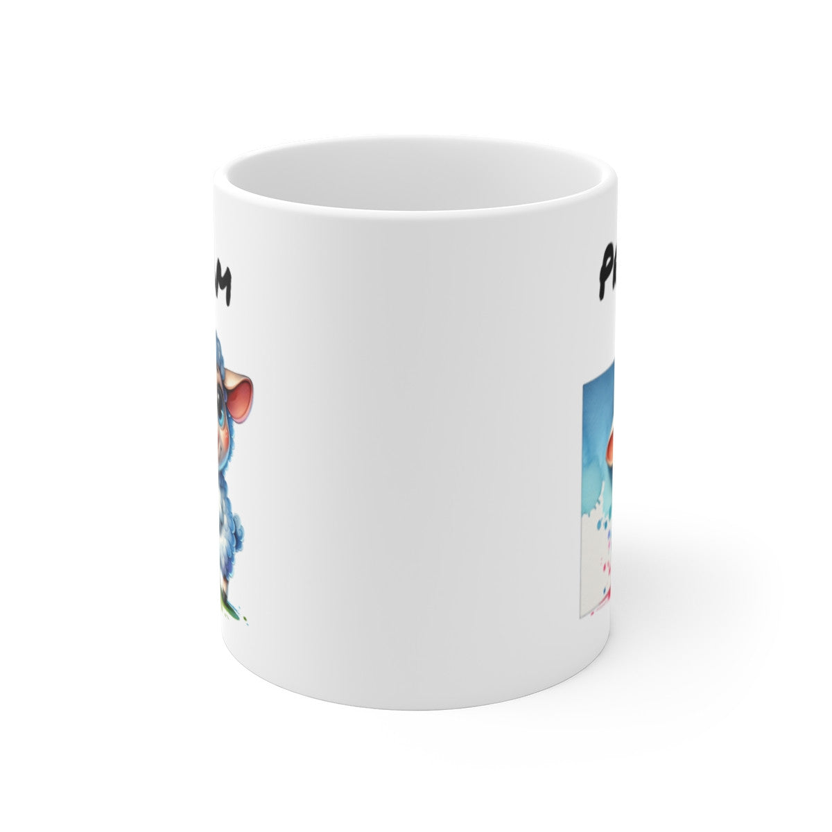 Tasse Personnalisable Agneau Mignon – Mug Prénom Illustration Colorée – Cadeau Animal Ferme Doux 325ml