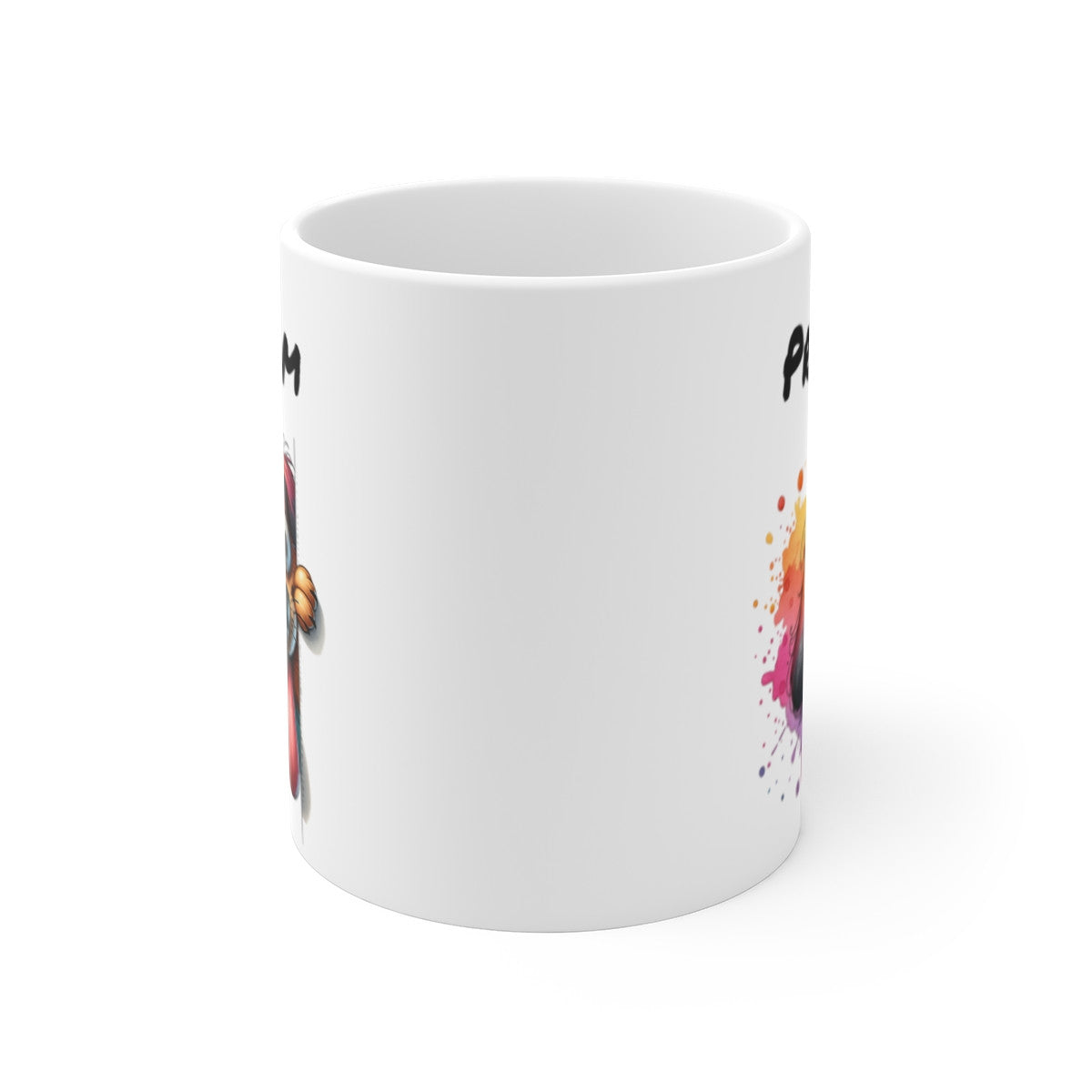 Tasse Personnalisable Chien Rigolo – Mug Prénom Illustration Colorée – Cadeau Animal Compagnon Amusant 325ml