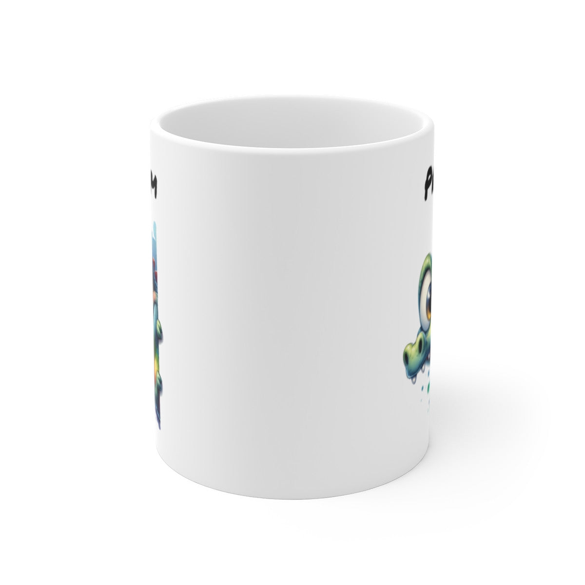 Tasse Personnalisable Crocodile Mignon – Mug Prénom Illustration Colorée – Cadeau Animal Rigolo Jungle 325ml