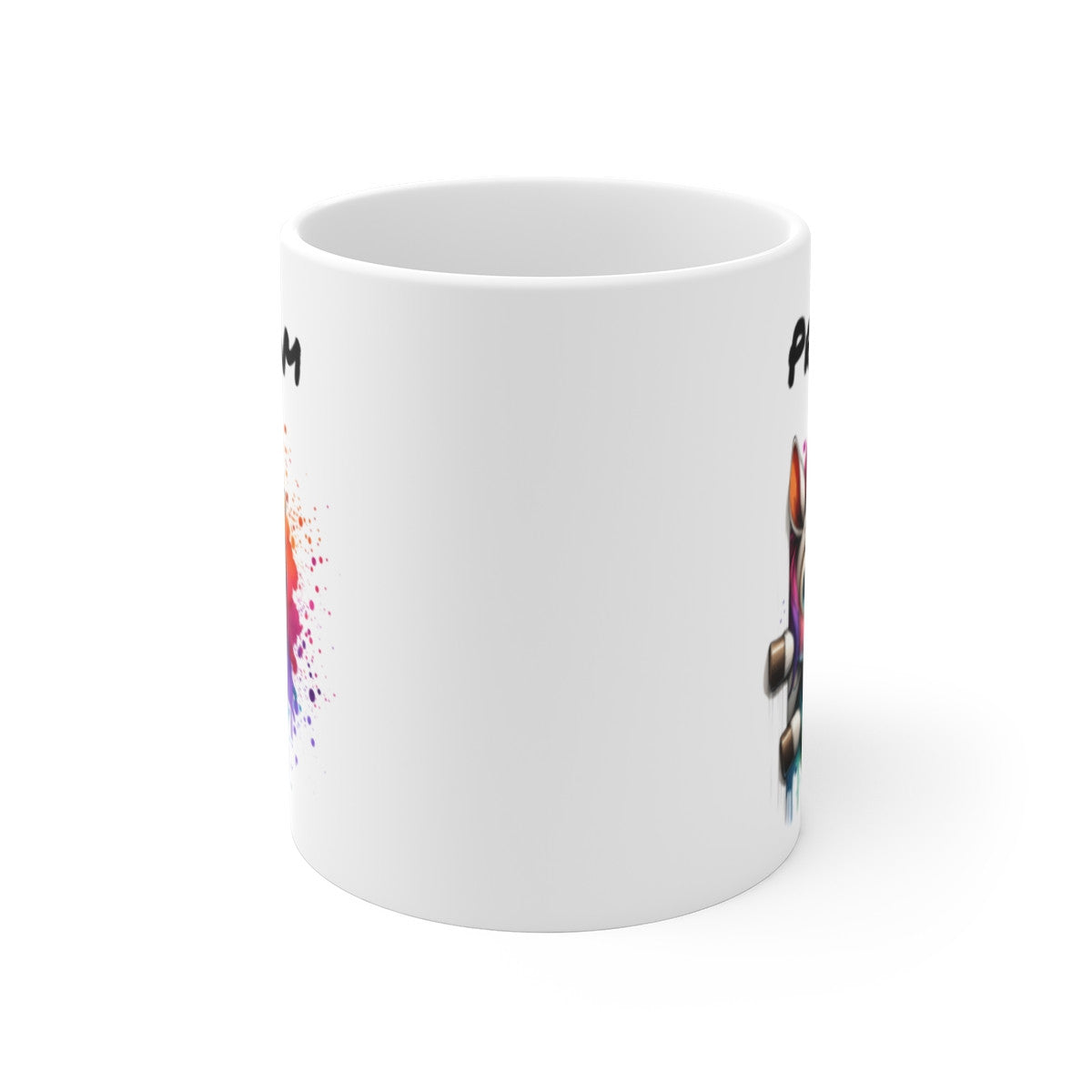 Tasse Personnalisable Cheval Blanc Mignon – Mug Prénom Illustration Arc-en-Ciel Colorée – Cadeau Animal Fantaisie 325ml