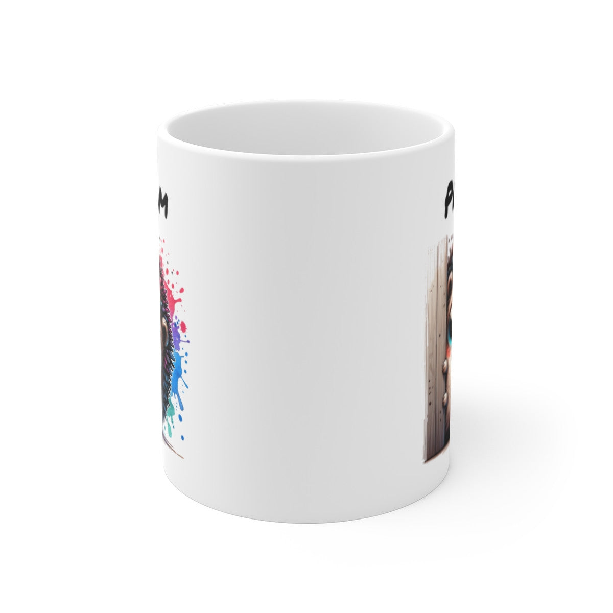 Tasse Personnalisable Hérisson Mignon – Mug Prénom Illustration Colorée – Cadeau Animal Tendre et Original 325ml