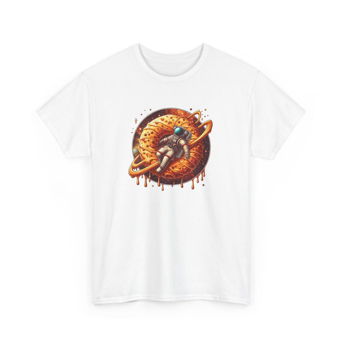 Tee Shirt Astronaute Donut Espace Homme Femme – T-Shirt Donut Planète Galaxie – Design Spatial Gourmand Original