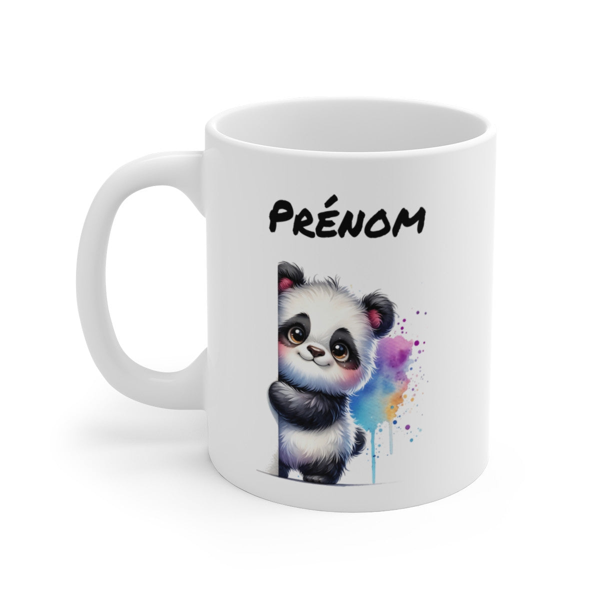 Tasse Panda Mignon Personnalisable – Mug Kawaii avec Prénom – Cadeau Original 325ml